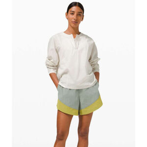 Lululemon Against Convention Long Sleeve Shirt Antique White Women’s Size 6